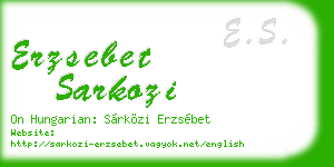 erzsebet sarkozi business card