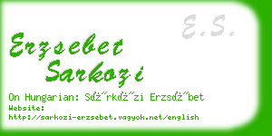 erzsebet sarkozi business card